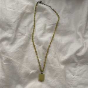 Elegant Yellow Beaded Necklace